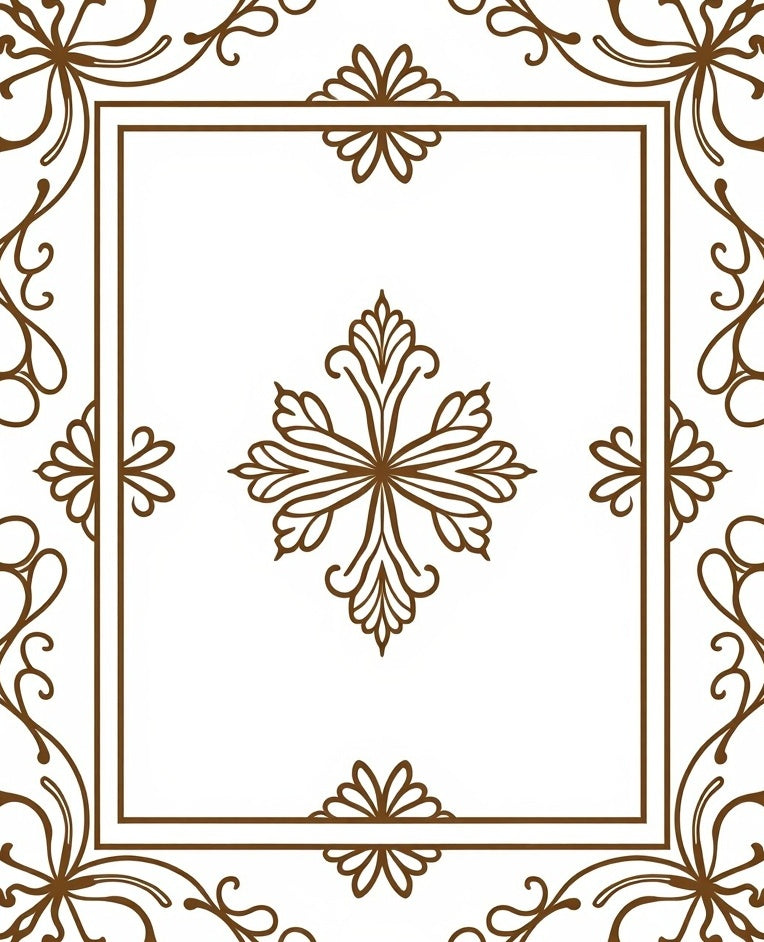 Ornate Floral Vine Pattern Rug