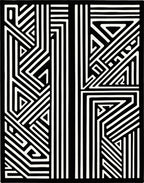 Bold Geometric Maze Pattern Rug