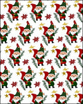 Festive Gnome With Red Bag Stars Rug