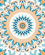 Geometric Floral Mandala Sun Design Rug