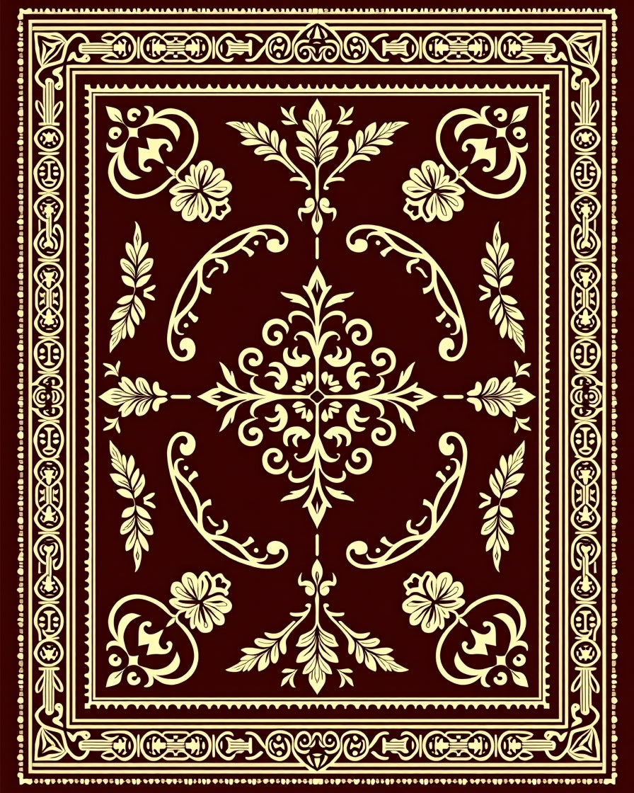 Classic Floral Scrollwork Medallion Rug