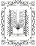 Geometric Art Deco Style Fan Rug