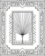 Geometric Art Deco Style Fan Rug