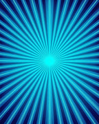 Radiant Blue Sunburst Geometric Rug