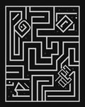 Abstract Lines Maze With Symbols Rug