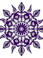 Deep Purple Intricate Floral Mandala Rug