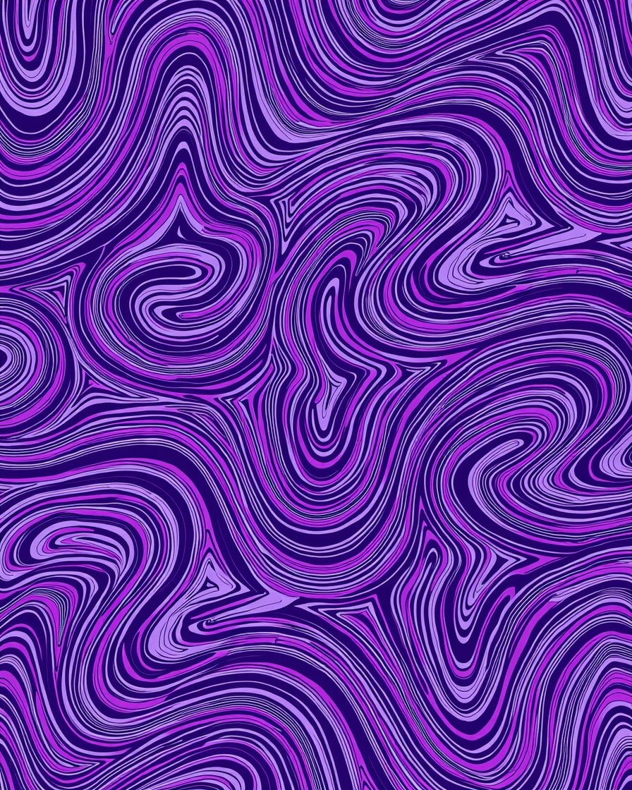 Vibrant Purple Swirl Striped Pattern Rug