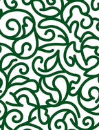 Emerald Swirl Floral Elegant Pattern Rug