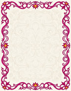 Ornate Floral Border Design Rug