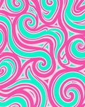 Vibrant Swirls Triangles Pattern Rug