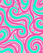 Vibrant Swirls Triangles Pattern Rug