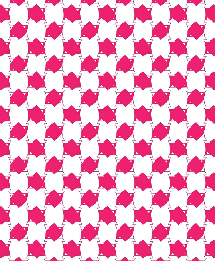 Pink Starburst Geometric Pattern Rug