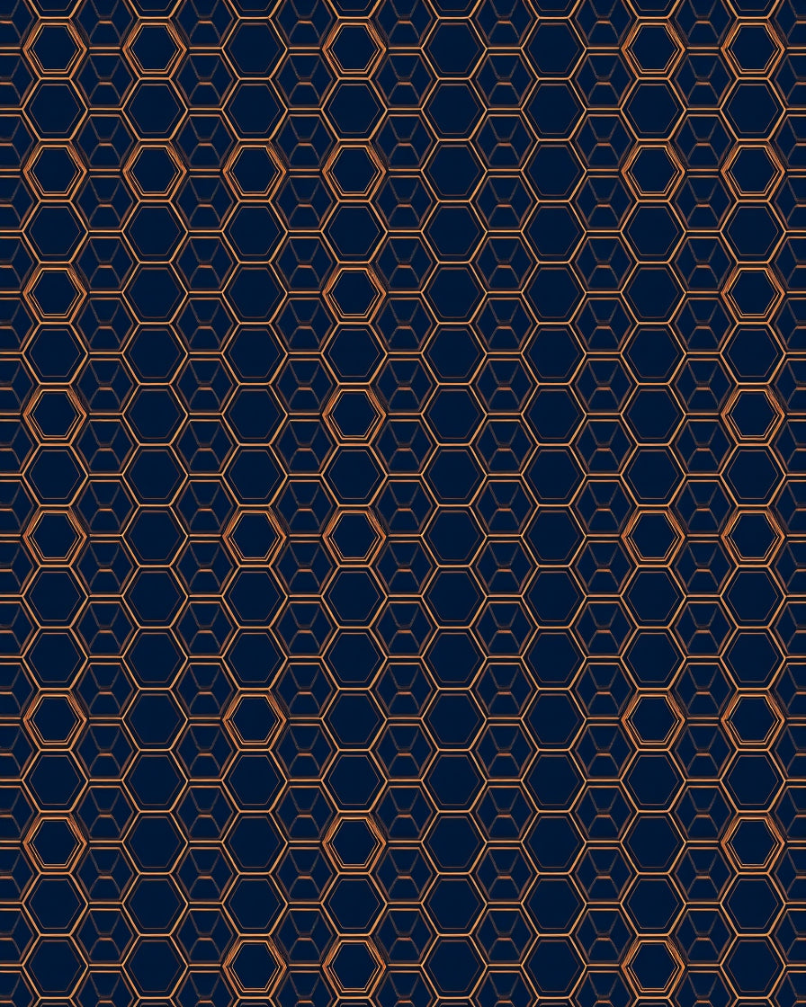 Geometric Honeycomb Pattern Rug