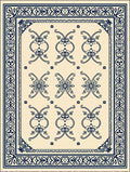 Ornate Floral Symmetry Pattern Design Rug