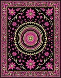 Bold Floral Sunburst Patterned Rug