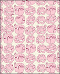 Cute Pink Floral Abstract Pattern Rug