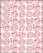Cute Pink Floral Abstract Pattern Rug