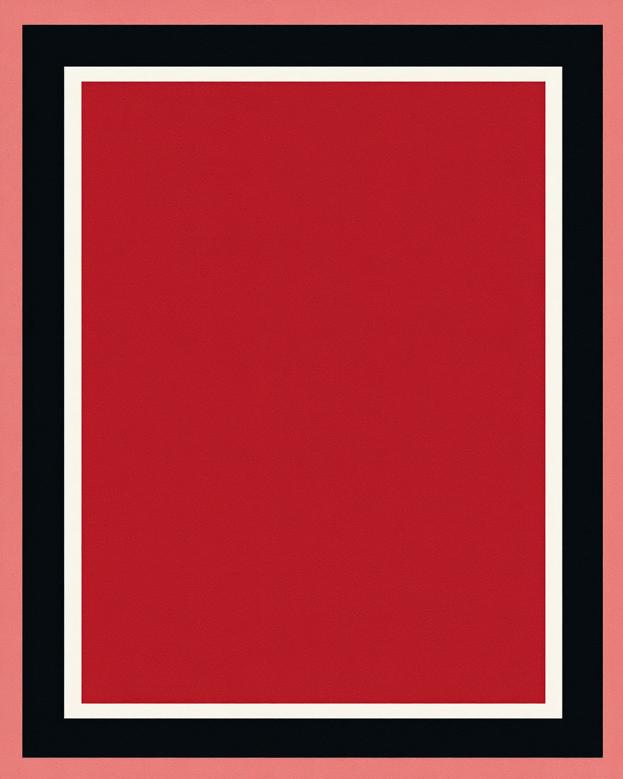 Bold Color Block Layered Rug