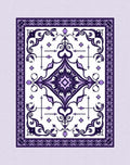 Elegant Purple Floral Mandala Pattern Rug