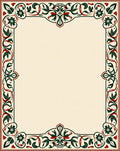 Ornate Floral Border Rug