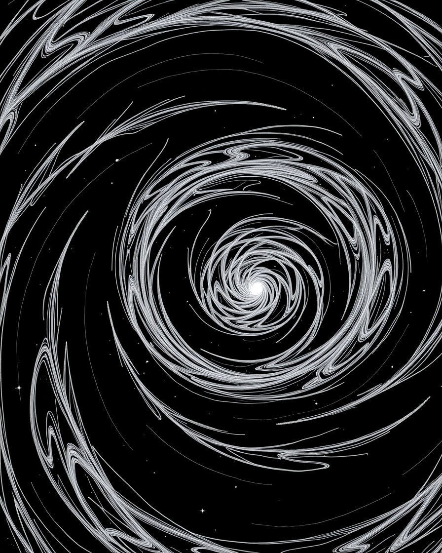 Abstract Swirl Galaxy Pattern Rug