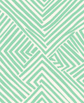 Mint Green Geometric Stripe Pattern Rug