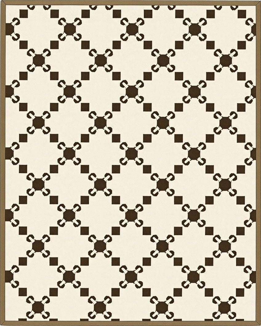 Classic Diamond Lattice Pattern Rug