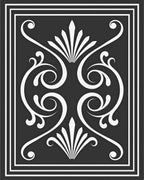 Classic Scrollwork and Fan Motif Rug