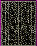 Abstract Geometric Yellow Stripes Rug