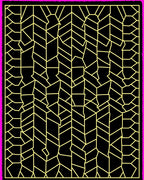 Abstract Geometric Yellow Stripes Rug