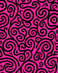 Vibrant Pink Black Swirl Design Rug