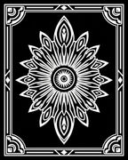 Modern Floral Geometric Mandala Design Rug