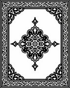 Ornate Black Swirl Medieval Style Design Rug