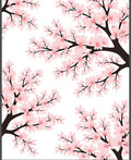 Pink Flower Branches Nature Design Rug