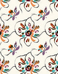 Whimsical Floral Vine Print Rug