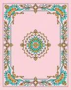 Floral Mandala Border Design Rug