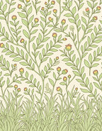Botanical Garden Floral Pattern Rug