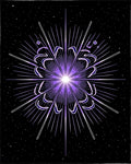 Radiant Starburst Purple Mandala Rug
