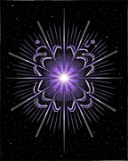 Radiant Starburst Purple Mandala Rug