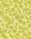 Yellow Floral Botanical Line Art Rug