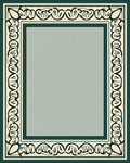 Classic Floral Scroll Border Design Rug