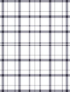 Classic Plaid Indigo White Design Rug
