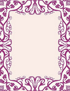 Elegant Purple Floral Border Design Rug