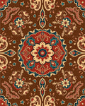 Ornate Floral Medallion Pattern Rug