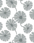 Gray Floral Sunburst Pattern Rug