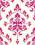 Royal Magenta Damask Pattern Rug