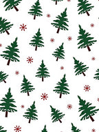 Festive Deep Green Pine Trees Rug