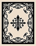 Ornate Black Flourish Decorative Pattern Rug