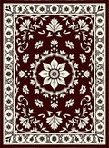 Rich Floral Medallion Border Design Rug