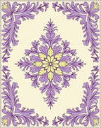 Elegant Floral Scrollwork Pattern Rug